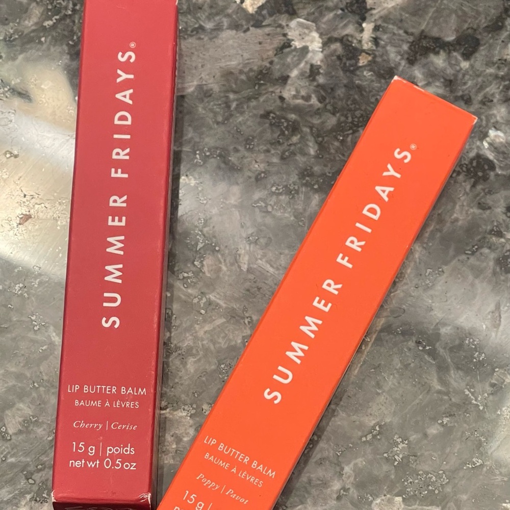 Summer Fridays Cherry and Poppy Lip Balm Duo